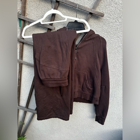 Lululemon Scuba Oversized Half-Zip Hoodie + Oversized Jogger in Espresso SET - Picture 8 of 10